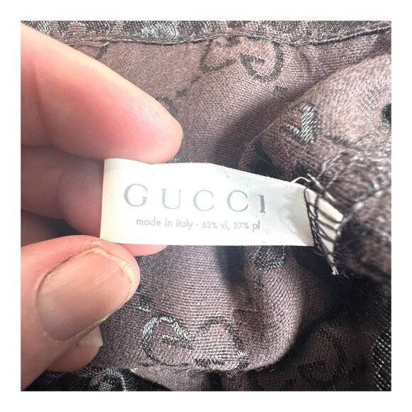 Gucci Black Monogram Logo All Over Drawstring Dust Bag Accessories Purse Handbag - Picture 4 of 6